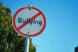 © grooveisintheheart - Bullying. Unacceptable behavior. No bullying. A sign with transcription 'Bullying'. Warning. Bullying free zone. School. Social issue
