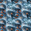 Abstract seamless fractal. Fractal art background for creative design.