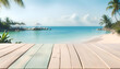 Beautiful tropical beach background with copy space