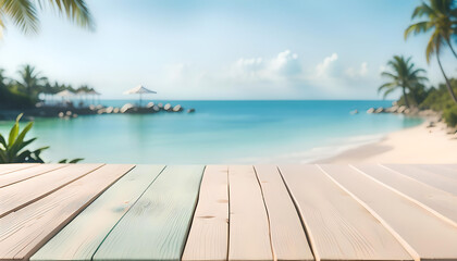 Wall Mural - beautiful tropical beach background with copy space