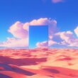 © emwatchpao - Glossy desert landscape featuring a bizarre gate amidst vibrant