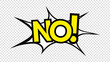 © NARANAT STUDIO - NO word pop art vector illustration, isolated on a transparent background , illustration Vector EPS 10
