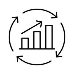 Wall Mural - Carefully crafted icon of bar chart in trendy style, premium vector design