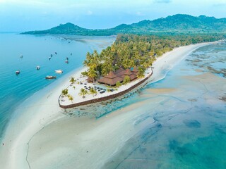 Wall Mural - Aerial view of Koh Mook Sivalai Beach Resort Thailand. Great place to relax.