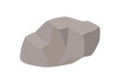 Rock boulder of mountain cliff, cobble block of canyon or stone garden vector illustration