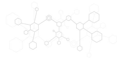 Molecule structure abstract tech background, Creative idea for medical, technology or science design
