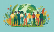 World Population Day Concept - Diverse Global Community and Environment