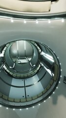 Wall Mural - interior of futuristic internation space station