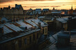 A mesmerizing glimpse of St. Petersburg's skyline against the backdrop of a stunning sunset.