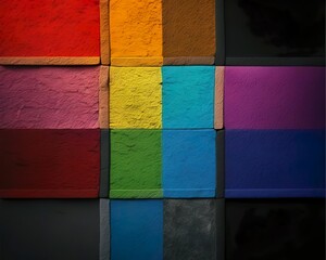 A colorful wall with different colors of different colors