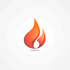 Wall Mural - a flame logo on a white background