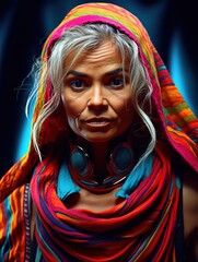 Wall Mural - portrait of a old woman