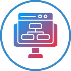 Wall Mural - vector design website structure icon style