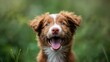 © Heinan Drawings - A playful puppy on a clean green background
