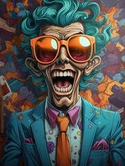 Wall Mural - man with sunglasses