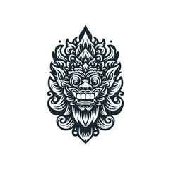 Poster - barong, balinese, art, illustration, culture, symbol, bali, asia, drawing, vector, indonesia, traditional, background, design, temple, indonesian, asian, tourism, mask, travel, line, religion, hand, g