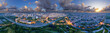 ludwigshafen oppau and industrial area 360° aerial above oppau city park 