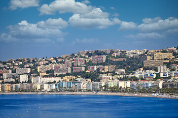 Wall Mural - Beach and Nice town cityscape summer season