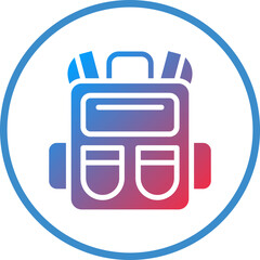 Wall Mural - Vector Design Backpack Icon Style