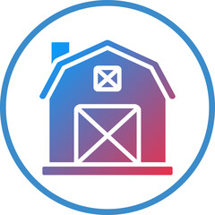 Poster - Vector Design Barn Icon Style