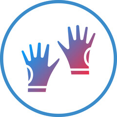 Canvas Print - Vector Design Hand Gloves Icon Style