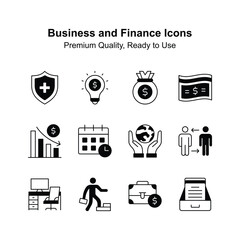 Wall Mural - Grab this creatively crafted icons set of business and finance