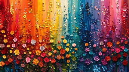 Rainbow acrylic painting background