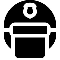 Poster - police helmet icon