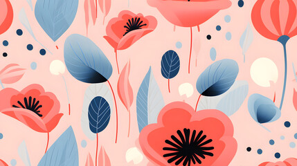 abstract flower pattern graphic poster background