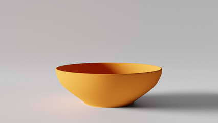 Wall Mural - a yellow bowl sitting on top of a table