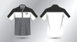 © TaufikStuff - modern short sleeve work shirt with pocket template design. Front and Back View, Vector File.