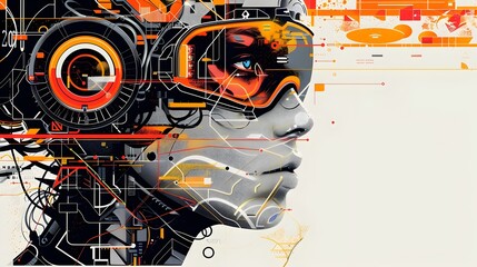 Leinwandbilder - Intelligent Mind of Digital Technology Transformation Concept