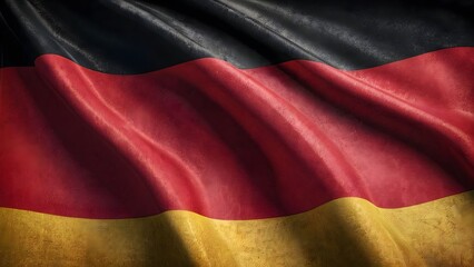 Wall Mural - Waving German Flag Illustration. The National Flag of Germany.