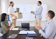 © peopleimages.com - Applause, congratulations and meeting with business people in boardroom of office to welcome new employee. Box, clapping and smile of staff in workplace for bonus, job opportunity or promotion