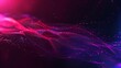 Abstract pink and purple light waves with sparkling particles on a dark background.