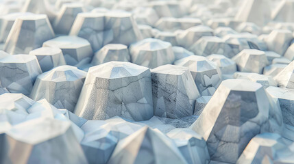 Wall Mural - A mountain range is shown in a white and gray color scheme