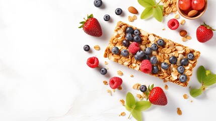 Wall Mural - granola bar, healthy sweet snack