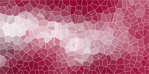 Wall Mural - Light Pink Broken quartz-stained Glass Background with White lines . Pink hexagon ceramic. 3d design Seamless pattern with 3d shapes vector . Geometric Retro tiles pattern background.