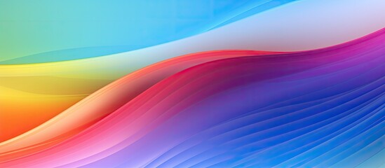 Wall Mural - a vibrant background with rainbow lines provides a captivating surface for a copy space image