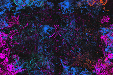 Leinwandbilder - Colorful curvy lines, color waves, curve background design.
