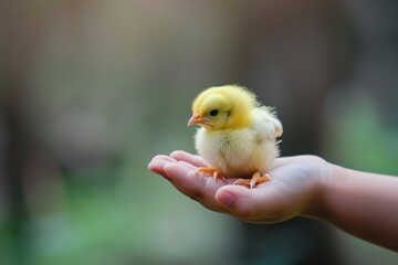 Wall Mural - one yellow chick