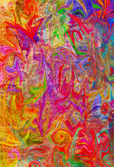 Leinwandbilder - Colorful curvy lines, color waves, curve background design.