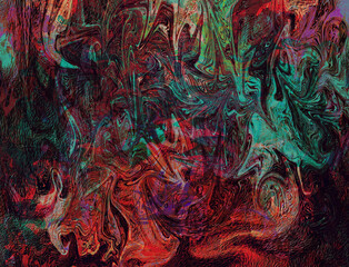 Leinwandbilder - Colorful curvy lines, color waves, curve background design.