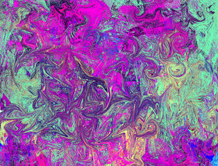 Leinwandbilder - Colorful curvy lines, color waves, curve background design.