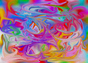 Leinwandbilder - Colorful curvy lines, color waves, curve background design.