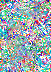 Leinwandbilder - Colorful curvy lines, color waves, curve background design.