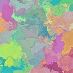 Leinwandbilder - Colorful curvy lines, color waves, curve background design.