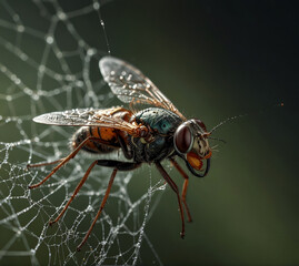 macro of a fly