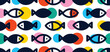 Cute fish and polka dot. Kids background. Seamless pattern. Can be used in textile industry, paper, background, scrapbooking.