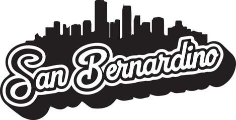 Canvas Print - San Bernardino Skyline Silhouette